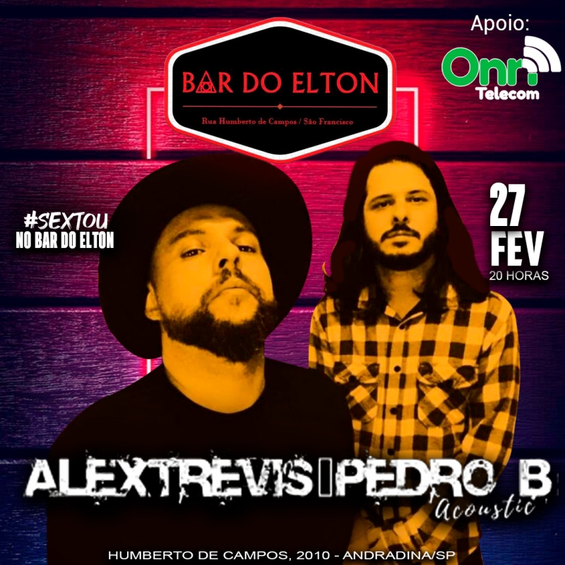 Evento bar-do-elton---sexta----2702---20h---alex-trevis--pedro-b