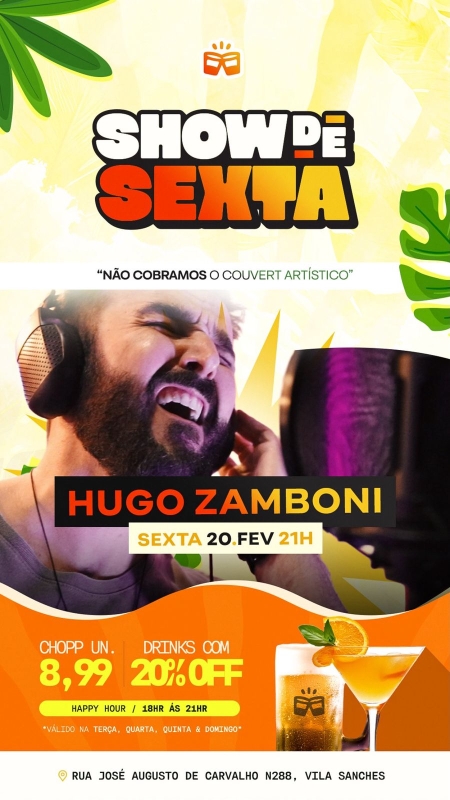 Evento poderoso-lounge--bar---sexta---2002--21h--hugo-zamboni