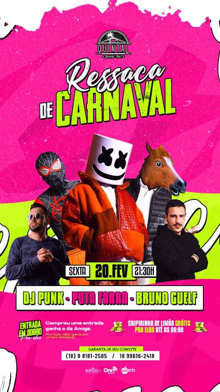 Evento quintal-lounge-bar---sexta--2002--21h30---puta-farra--dj-punk--dj-bruno